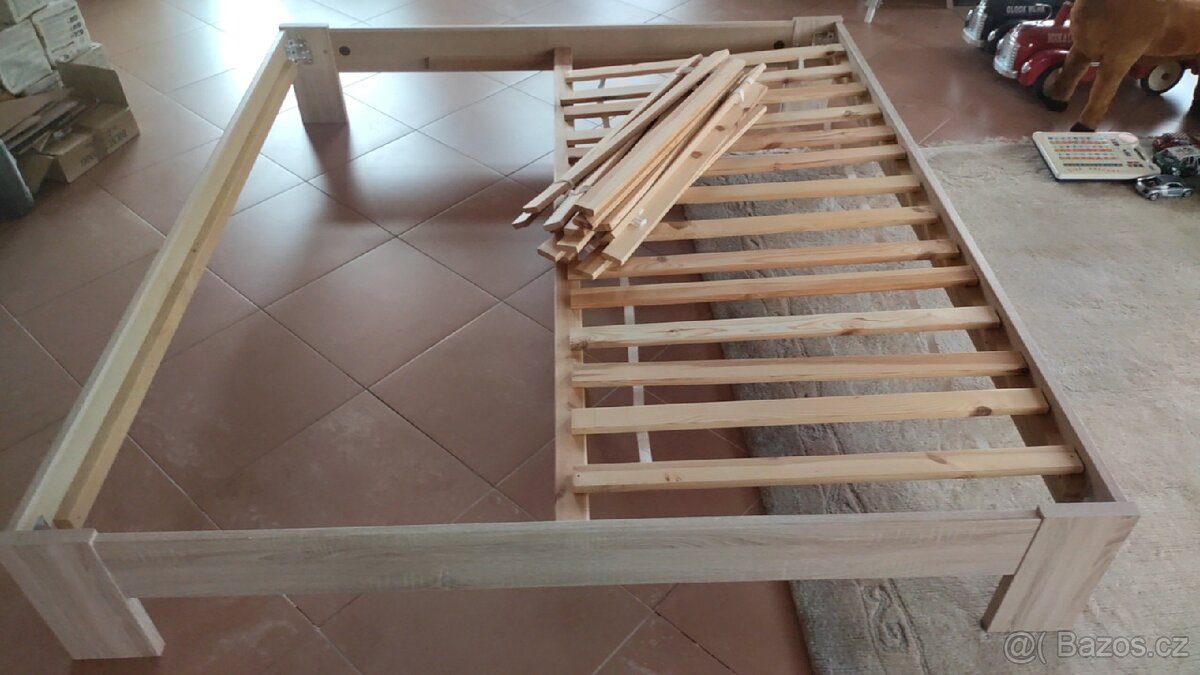 Manželská postel , 180x200 , s roštem, - 9