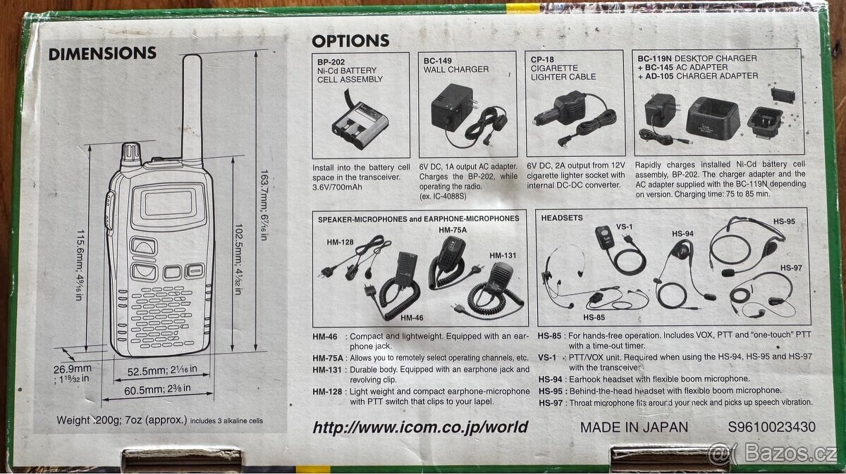 Icom IC-4088SR PMR446, nova, TOP stav - 9