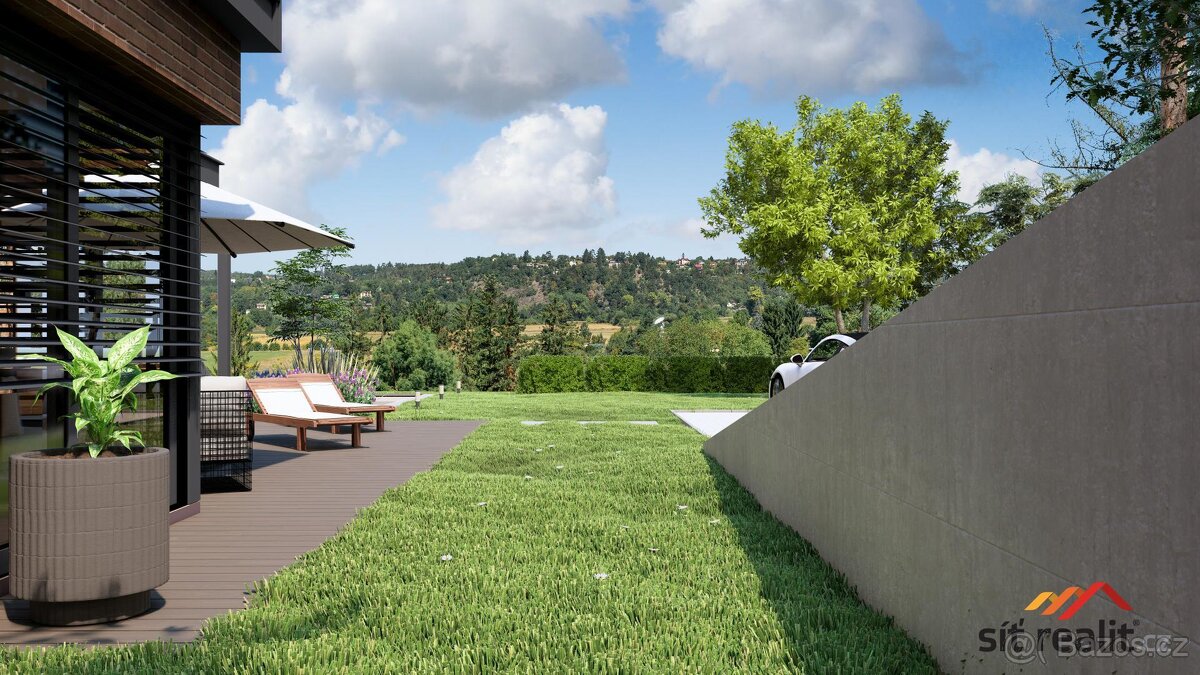 Exkluzivní pozemek pro stavbu RD, 1880 m2, Všenory, Praha - - 9