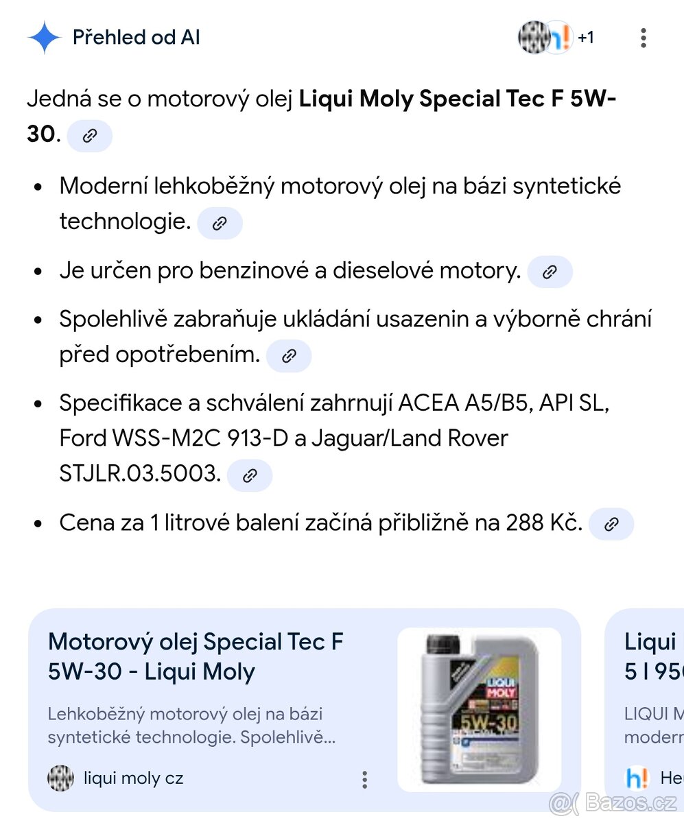 LIQUI MOLY 5W30 specifikace Ford, Jaguar, Land rover - 9