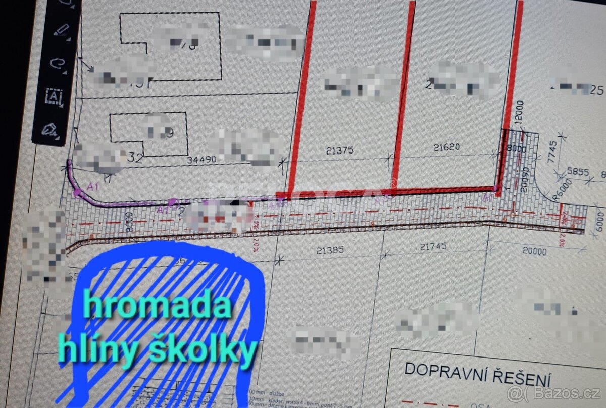 Stavební pozemek, 850m2, ing. sítě, cesta, Jesenice, Osnice. - 9