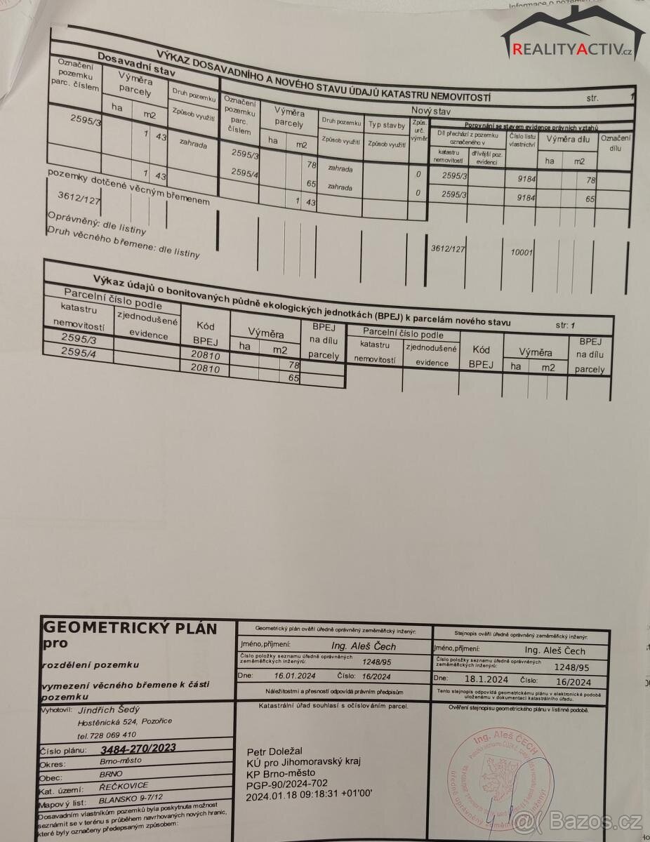 Prodej stavebního pozemku, CP 75m2, Brno - 9
