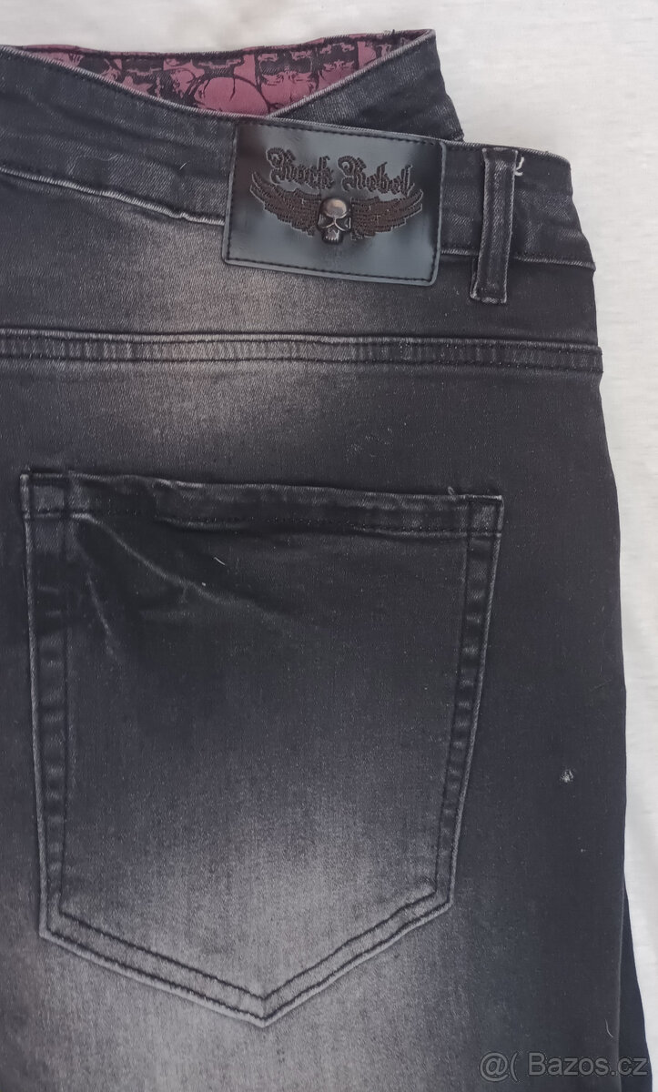 ROCK REBEL pánské džíny v. XL Nové,ZA POLOVINU CENY - 9