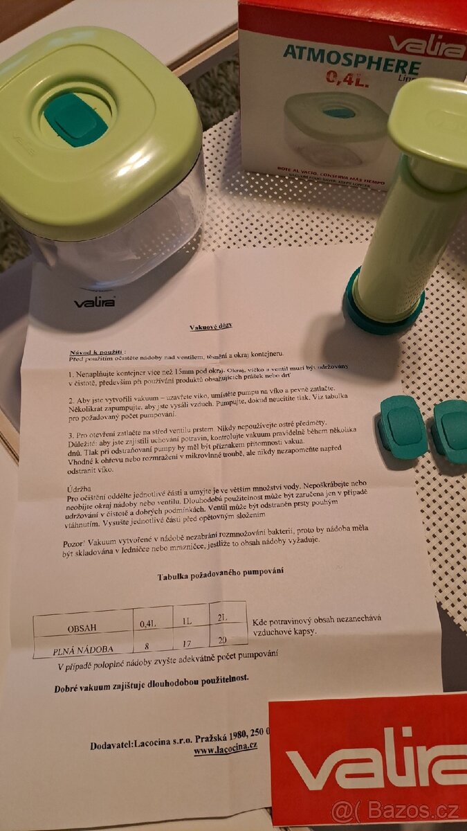 Vakuové dózy na potraviny VALIRA - 9