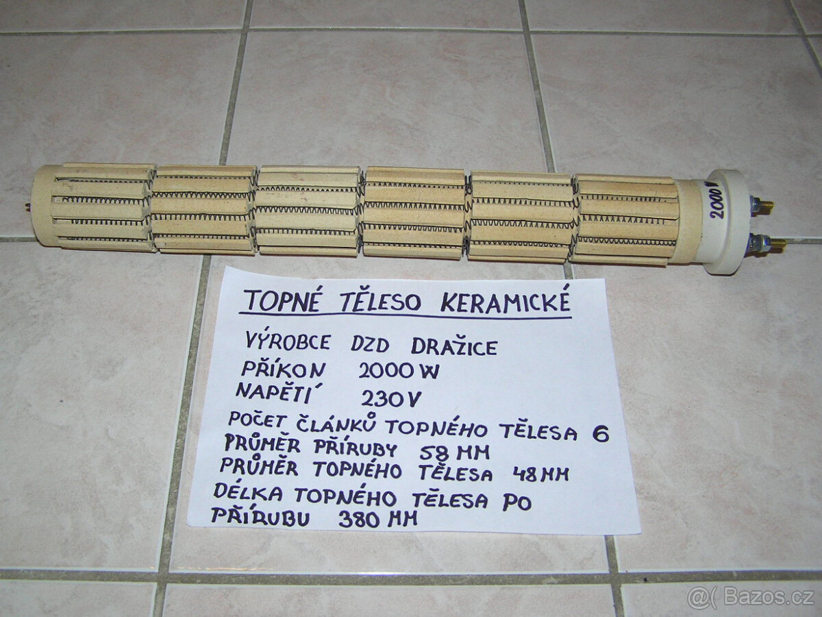 Keramické topné tělěso DZD Dražice 2000W - 9