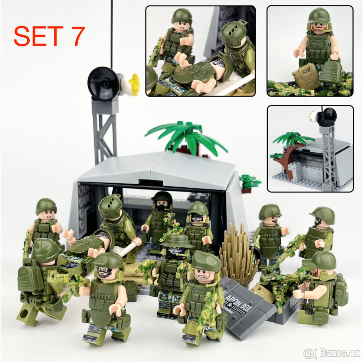 Rôzne sety vojakov 3 + doplnky - typ lego - nové - 9