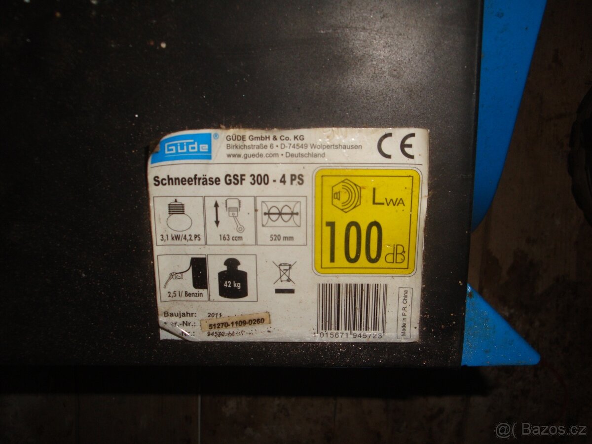 benzínová sněhová fréza nová - gumový šnek - 9