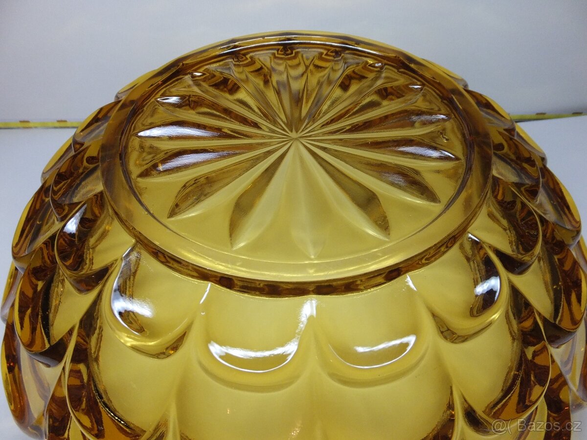 Art Deco úžasná ambrová těžká mísa, váha 1377 g. - 9