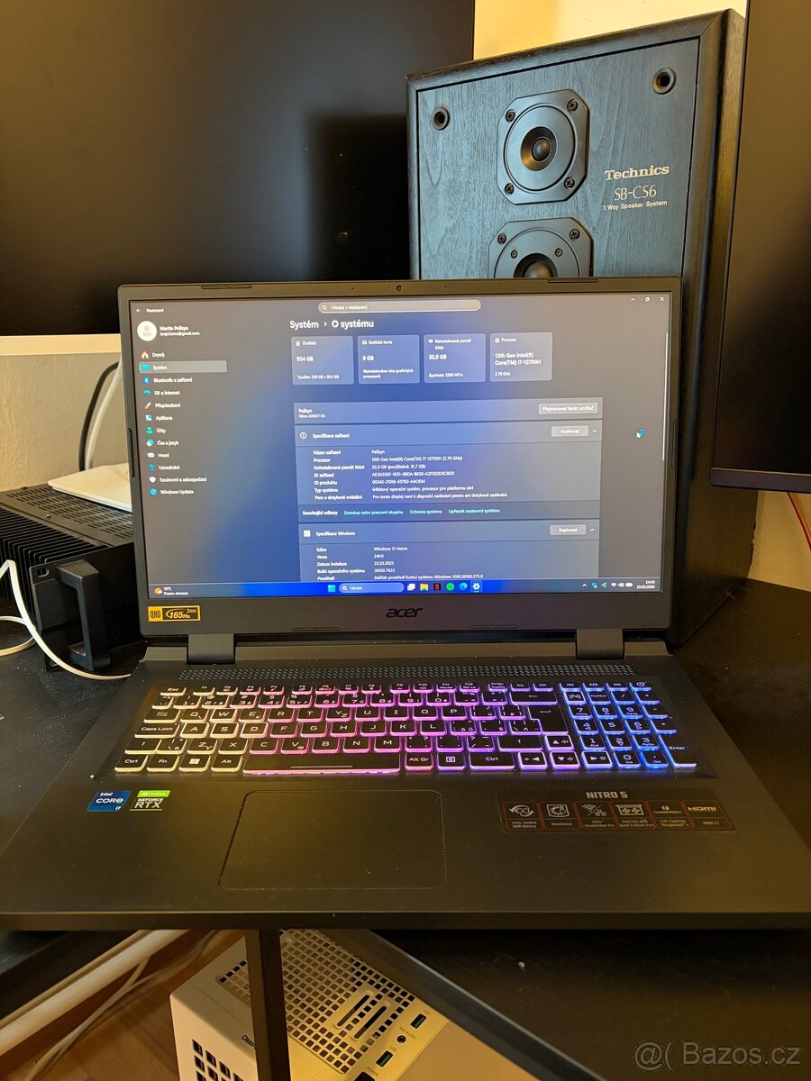 Herní notebook Acer nitro 5 - 9