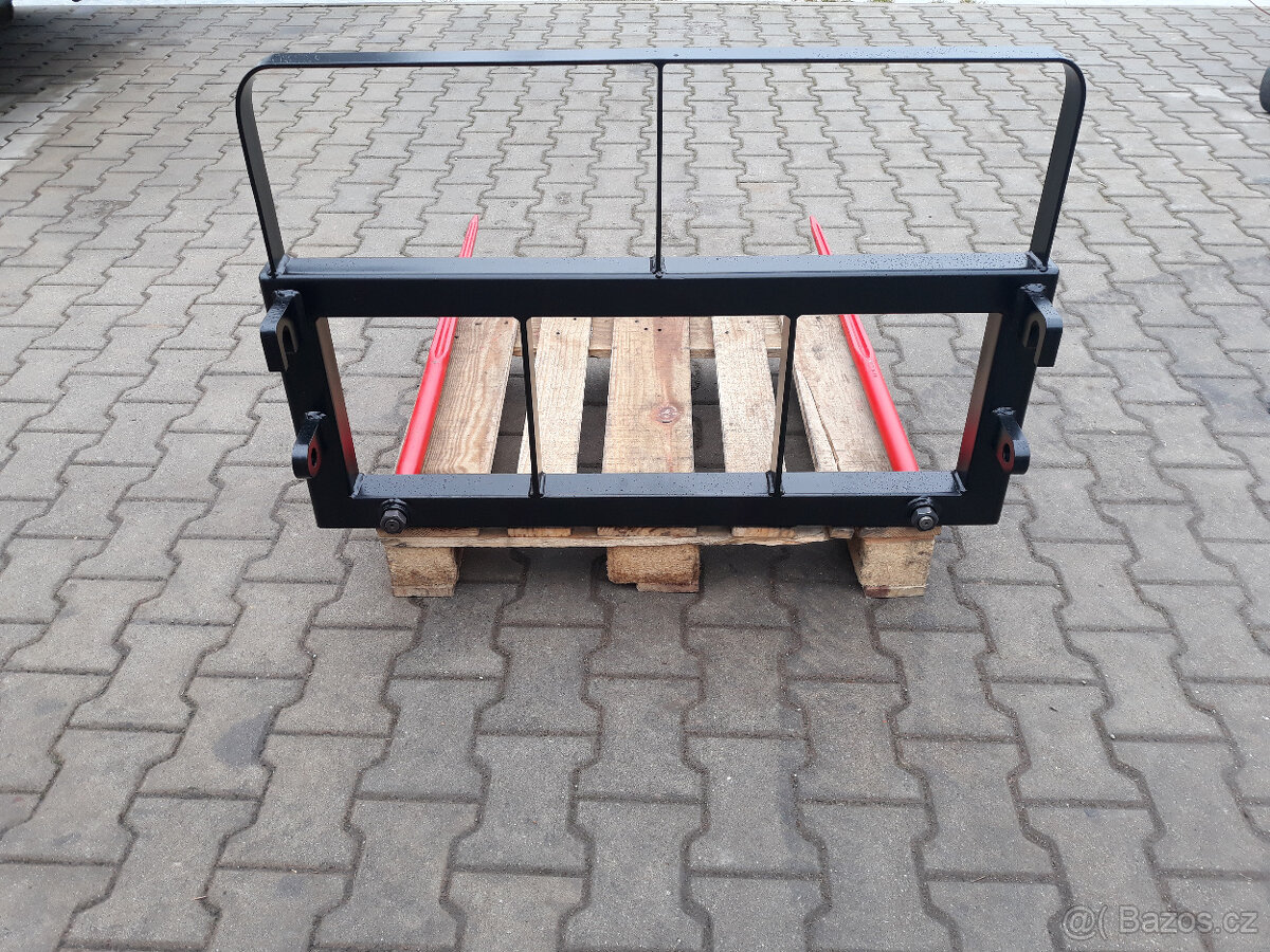 Vidle na balíky (hnůj) na čelní nakladač EURO - malotraktor - 9