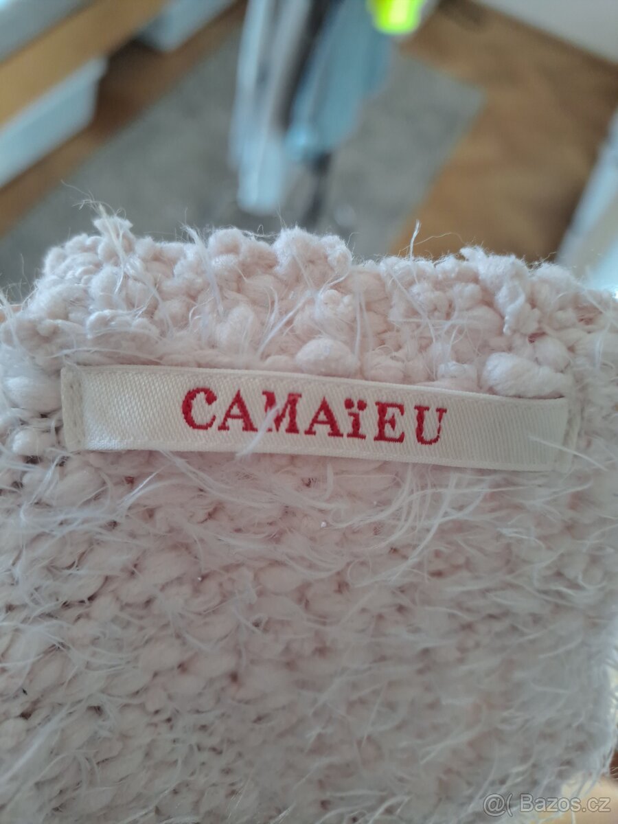 Světle růžový svetr Camaieu, vel. L - 9