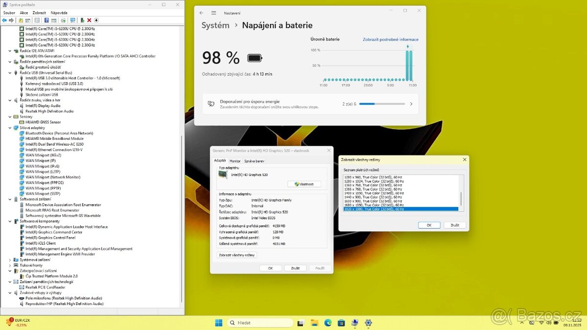 LENOVO L460 /i5-6200/8GB/SSD256GB/FULLHD IPS/WIN11/ZÁRUKA - 9