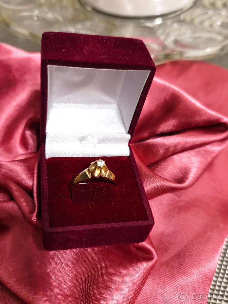 Krásný prsten Au 585/14k - 9