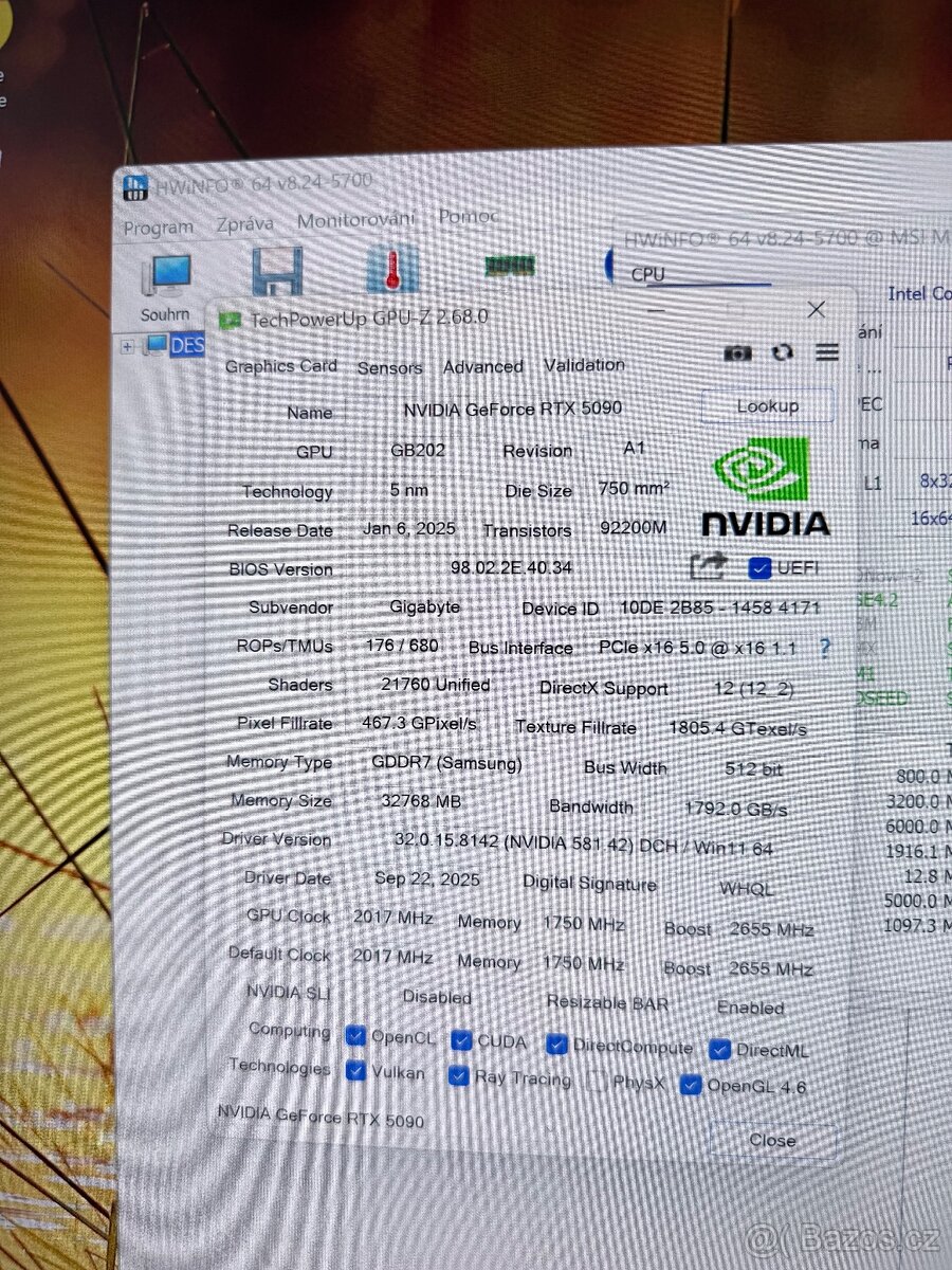 i9 14900KF 32gb ddr5 1TB disk rtx 5090 32” monitor 4k- - 9