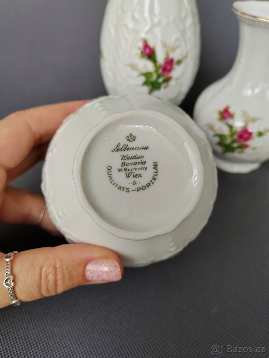 Sada nádherných porcelánových váz Seltmann Weiden "Wien" - 9