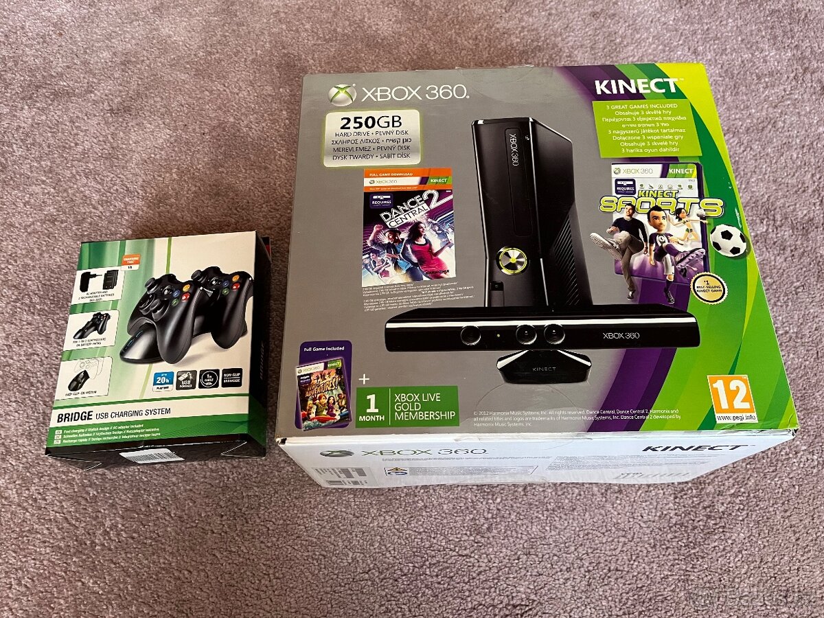 Xbox 360 + Kinect – jako nový, kompletní balení - 9