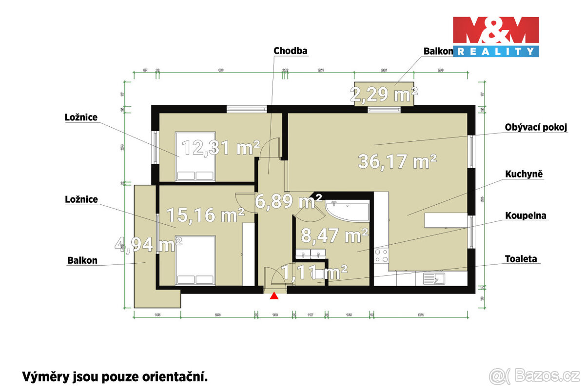 Prodej bytu 3+kk, 70 m², Vochov - 9