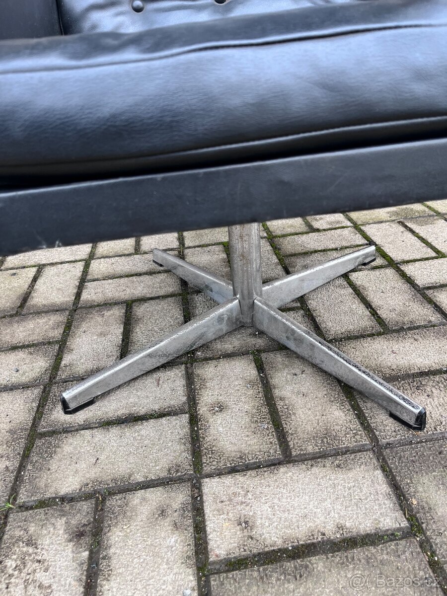 Koženkové křeslo Siesta 2 otočné ušák - 9