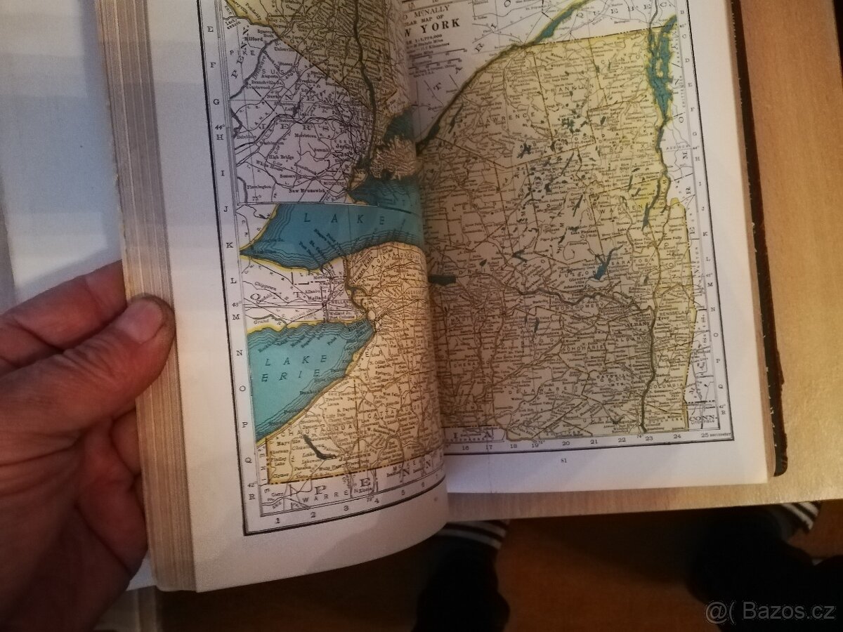 World Atlas , Samuel Harris lIlinois USA - 9