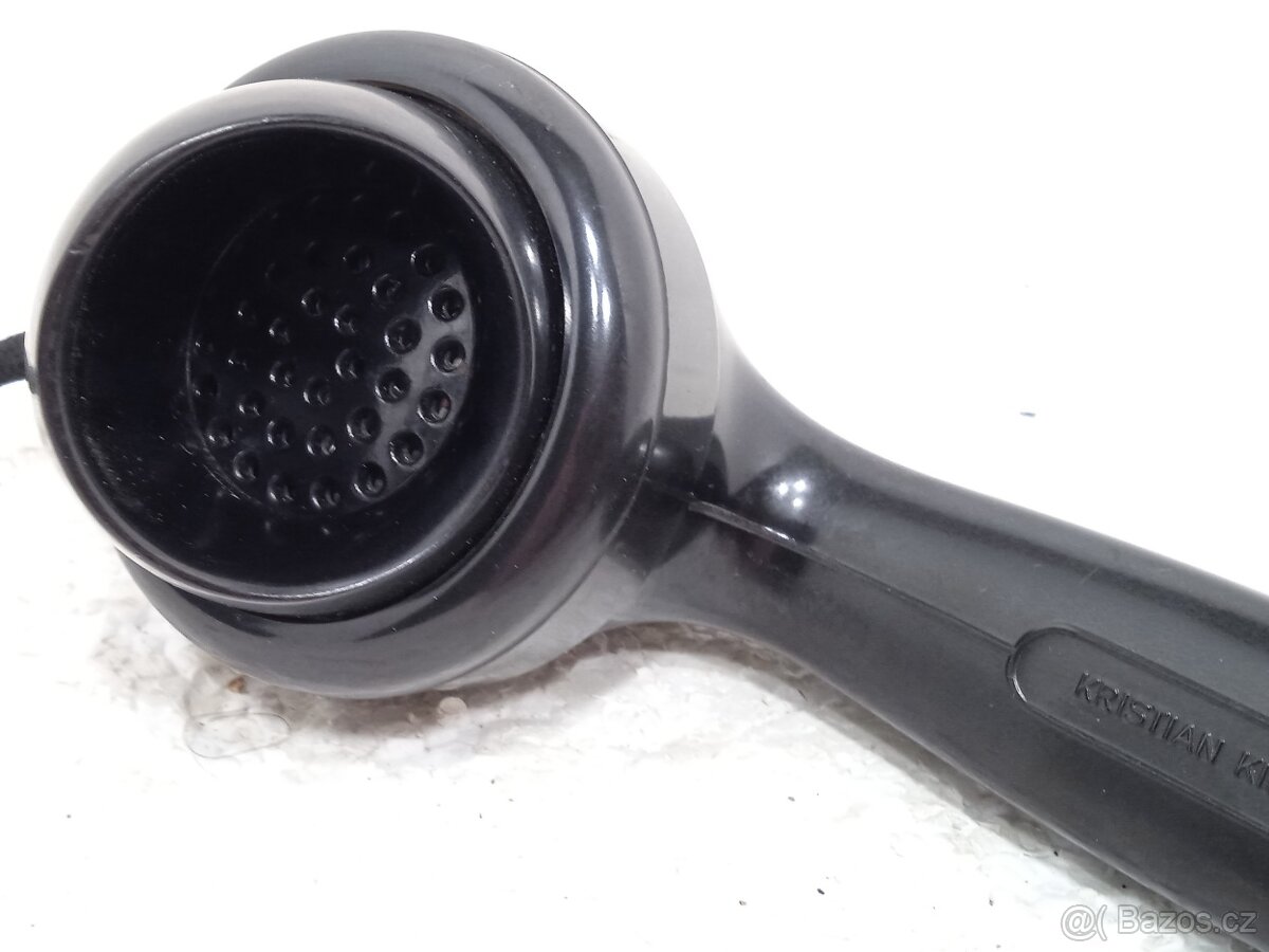 Retro smaltovaný telefon JYDSK s kličkou - 9