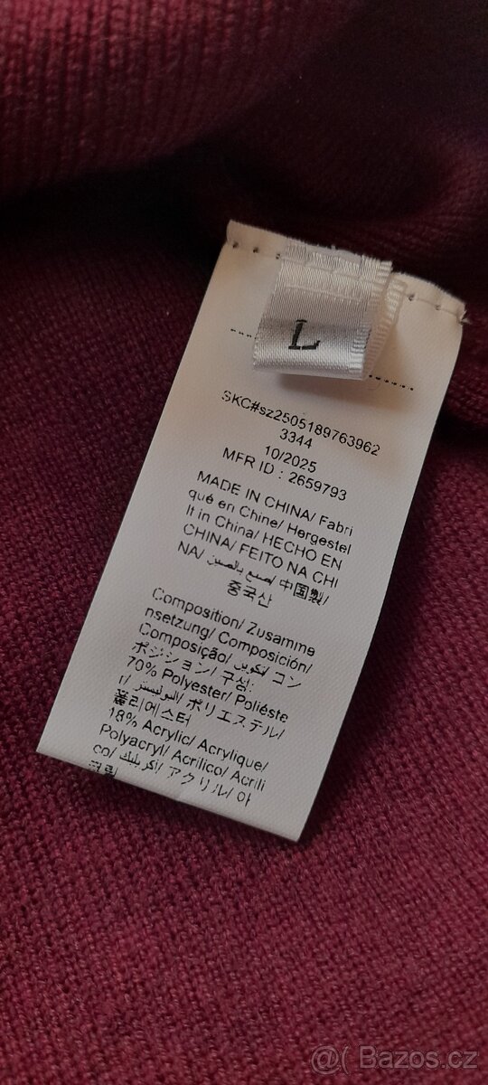 Elegantní bordó svetřík - NOVÝ - 9