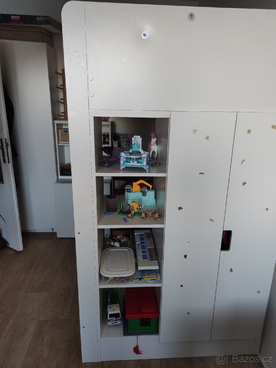 Palanda, vyvýšená postel patro 90x200 Ikea - 9