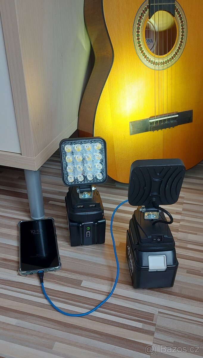 Led světlo,pro Aku Makita 4palcový přenosný reflektor,2x USB - 9