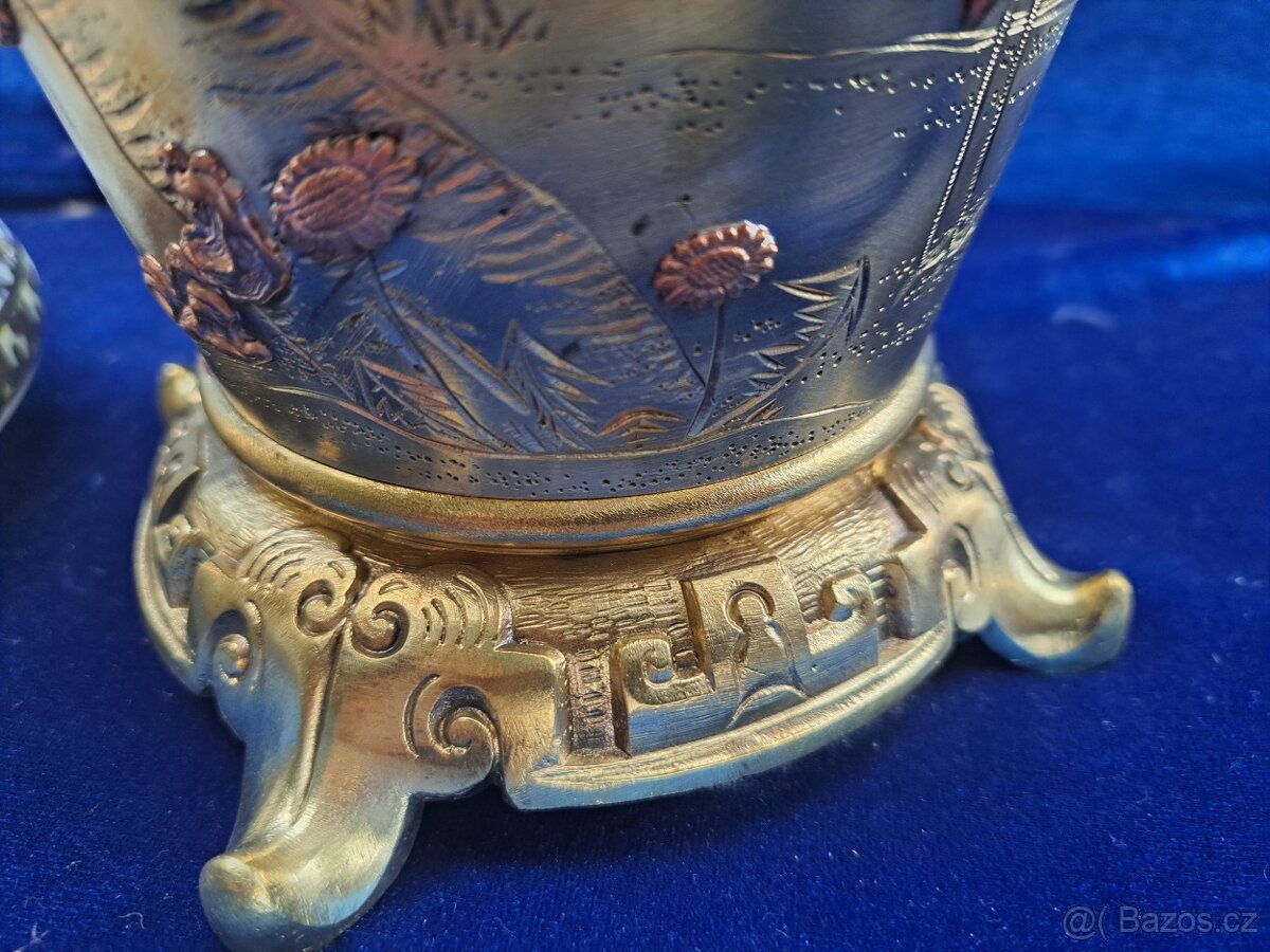 Petrolejová lampa z mosazi - 9