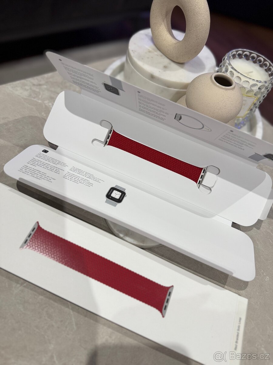 Luxusní, červený pásek na hodinky Apple Watch - 9