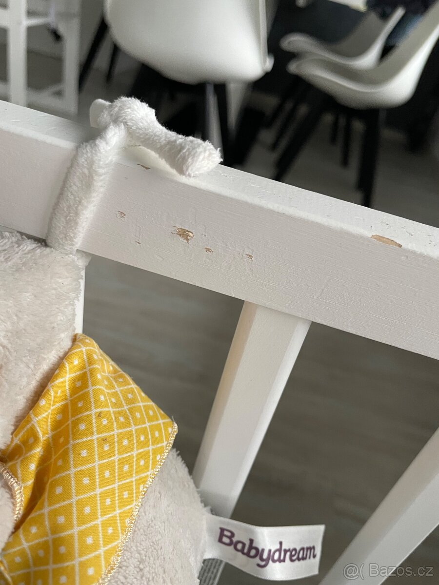 Dřevěná ohrádka pro děti 120 x 120 cm, bílá, BOBAS - 9