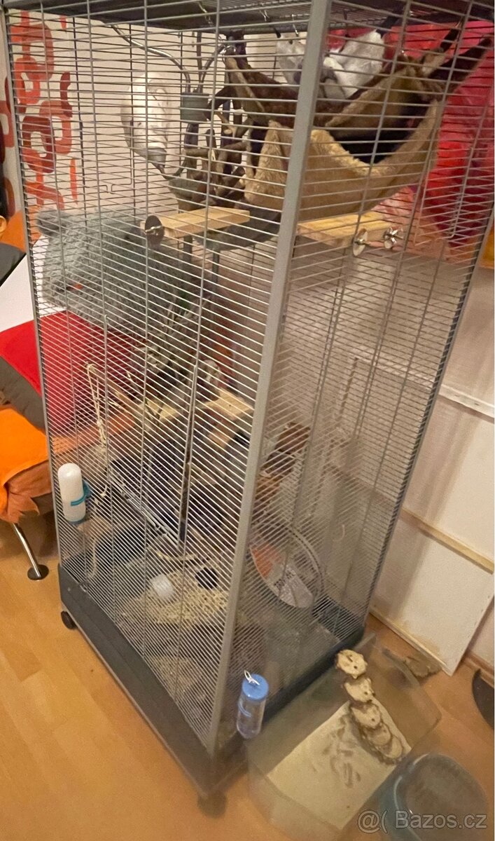 Velká vybavená klec pro osmáky degu - 9