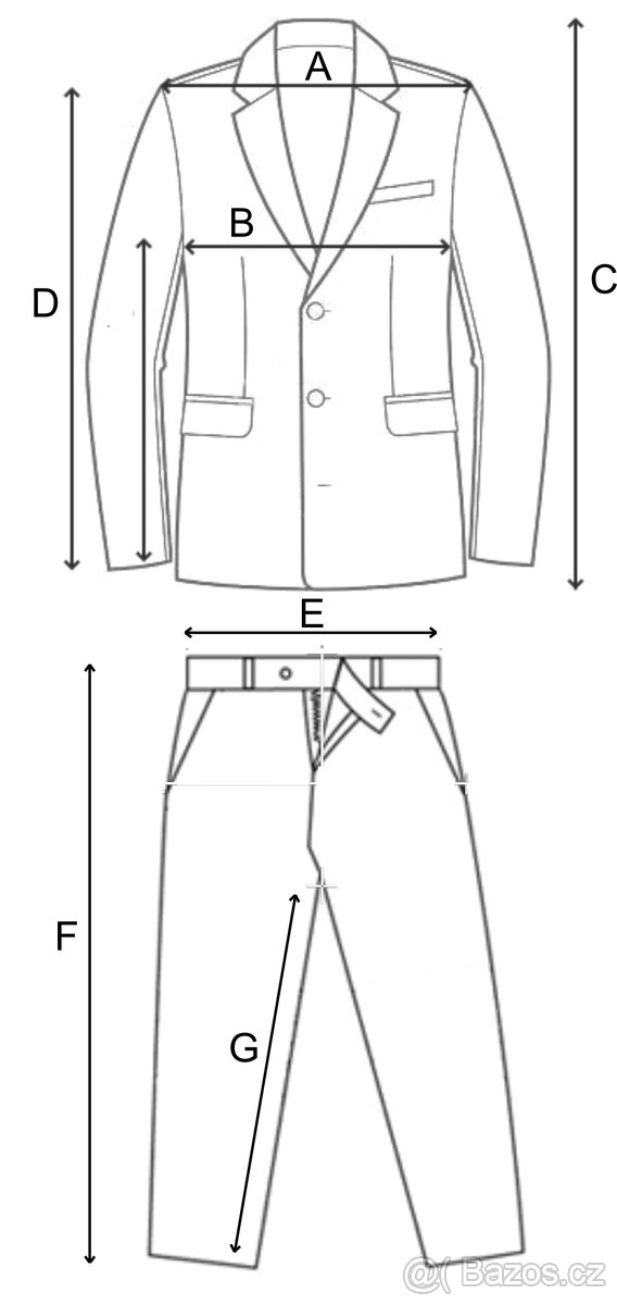 Světle šedý pánský oblek H&M vel. 48 - 9