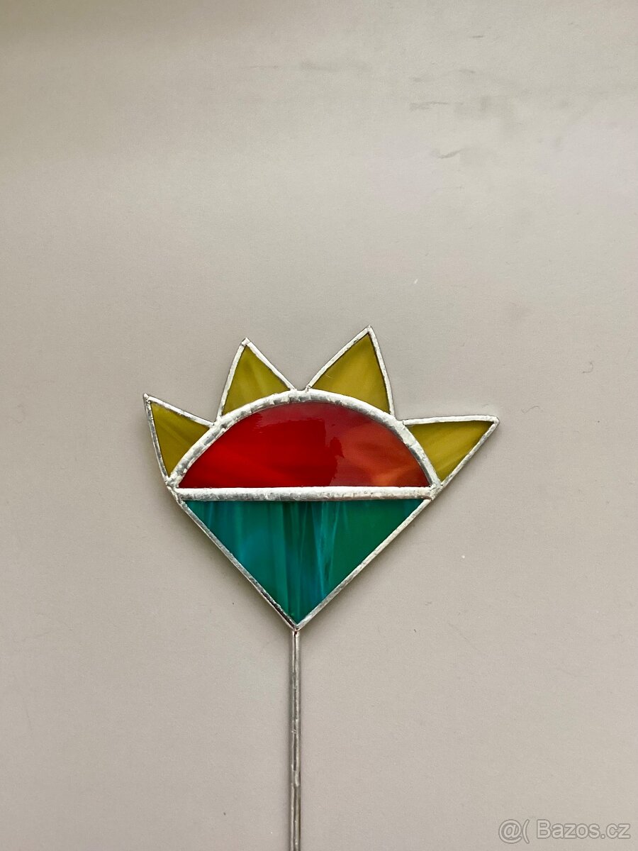 Vitrážový zápich do květináče - 9