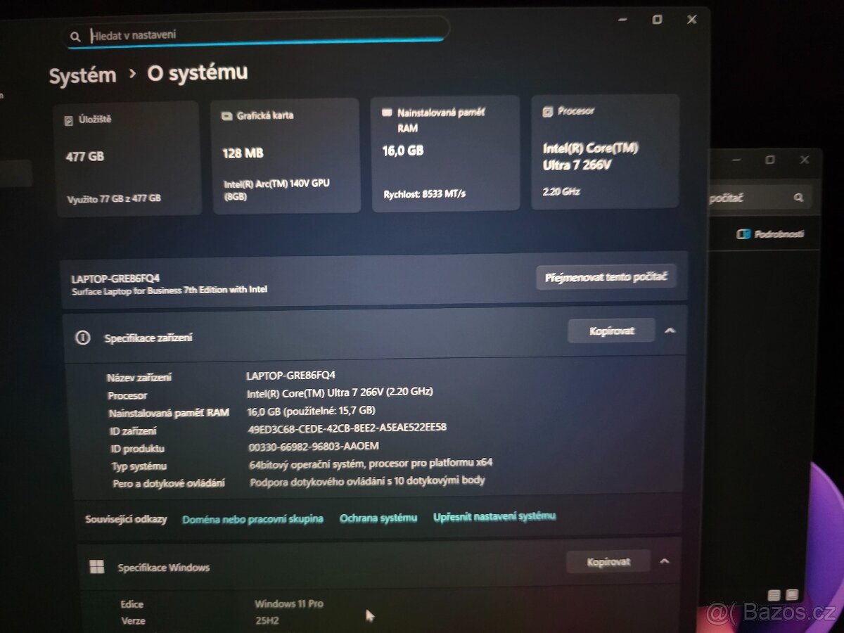 Microsoft Surface Laptop 7 Black for business (Intel 7) - 9