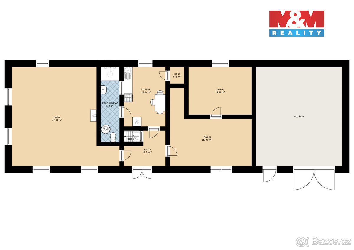 Prodej rodinného domu, 205 m², Krejnice u Strakonic - 9