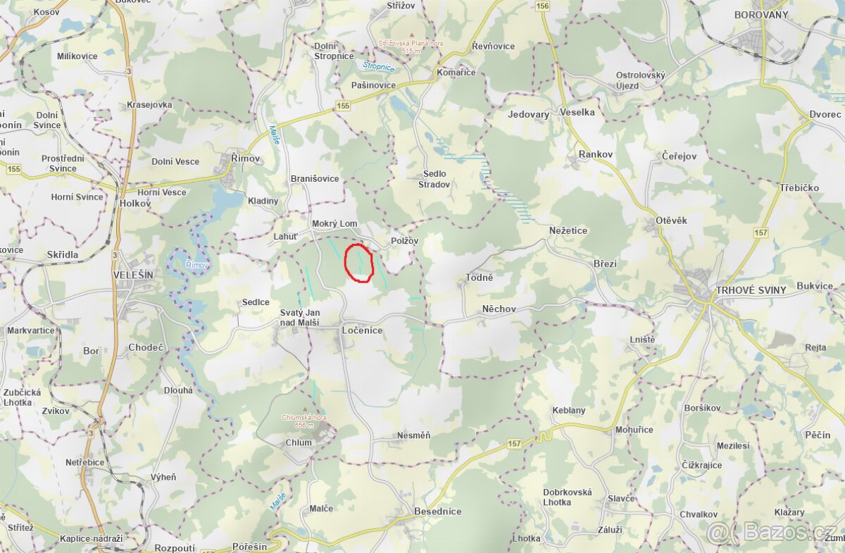 Prodám lesní pozemky v k.ú. Ločenice, p.č. 847 a 1201 - 9