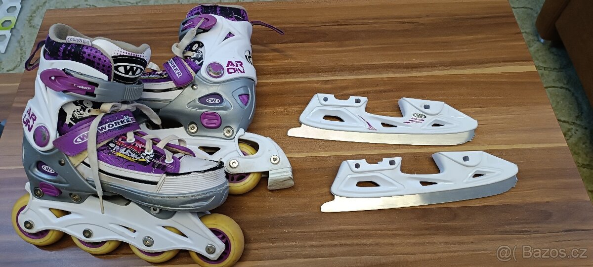 Rostoucí kolečkové/zimní brusle vel. 33 - 36 - 9