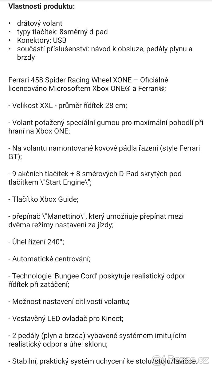 Volant Thrustmaster Ferrari 458 Spider + pedály - 9