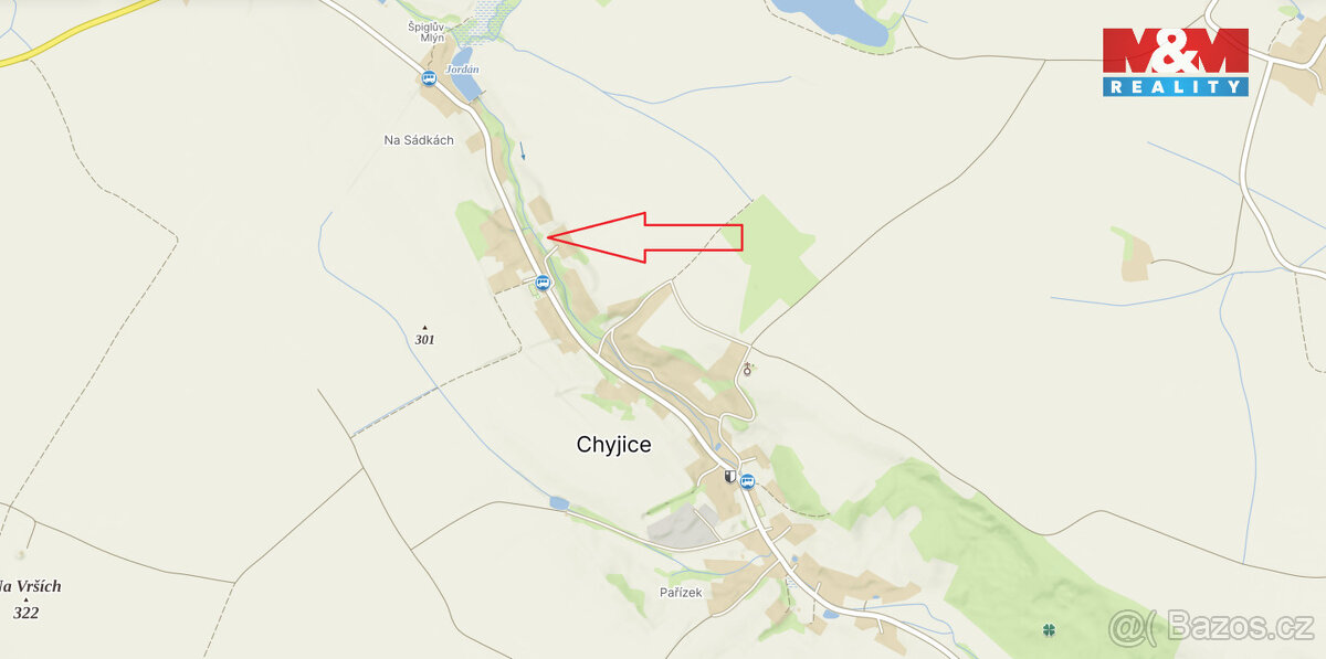 Prodej louky, 877 m², Chyjice - 9