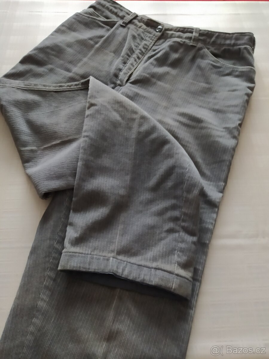 dámské manšestrové kalhoty vel.S, L - 9