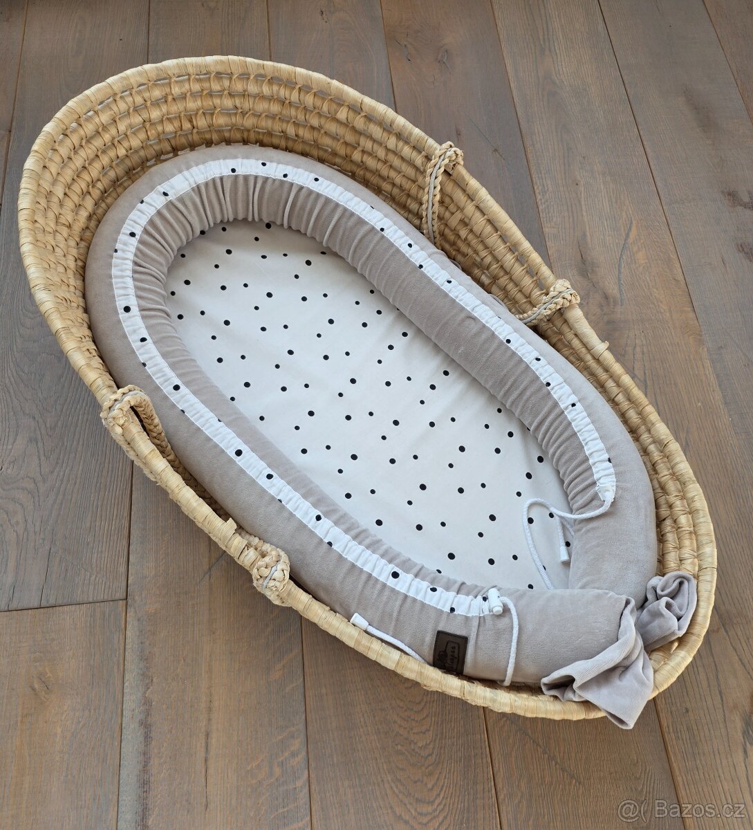 Childhome Mojžíšův koš vyvýšený Natural + matrace + potah Sl - 9