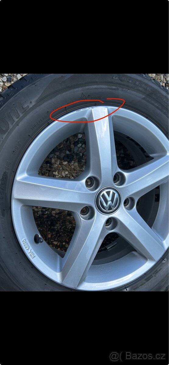 ORIGINAL VW ALU DISKY/KOLA R15 - 9