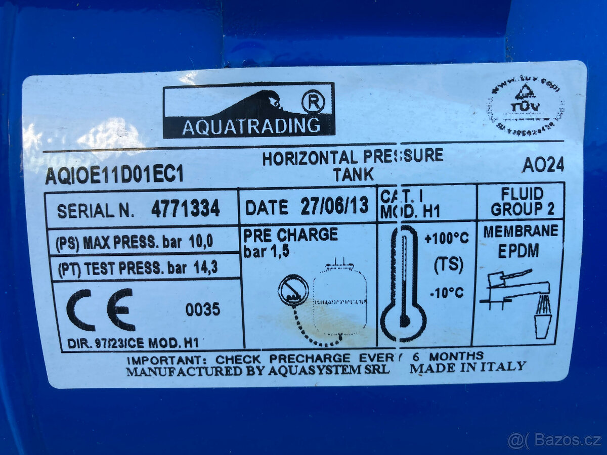 Nádrž tlaková expanzní Aquatrading VA 024 nová 900 kč - 9