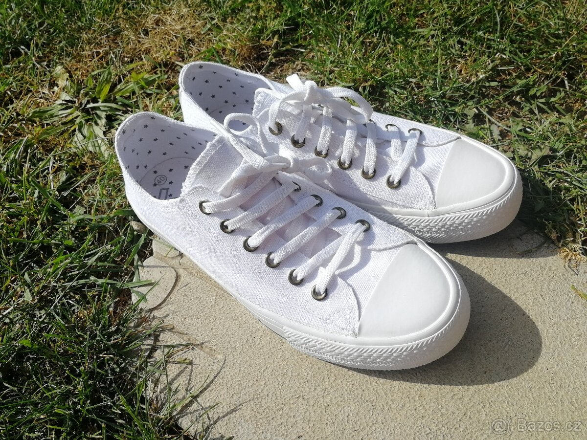 Nové - Bonprix tenisky bilé 40 - 9