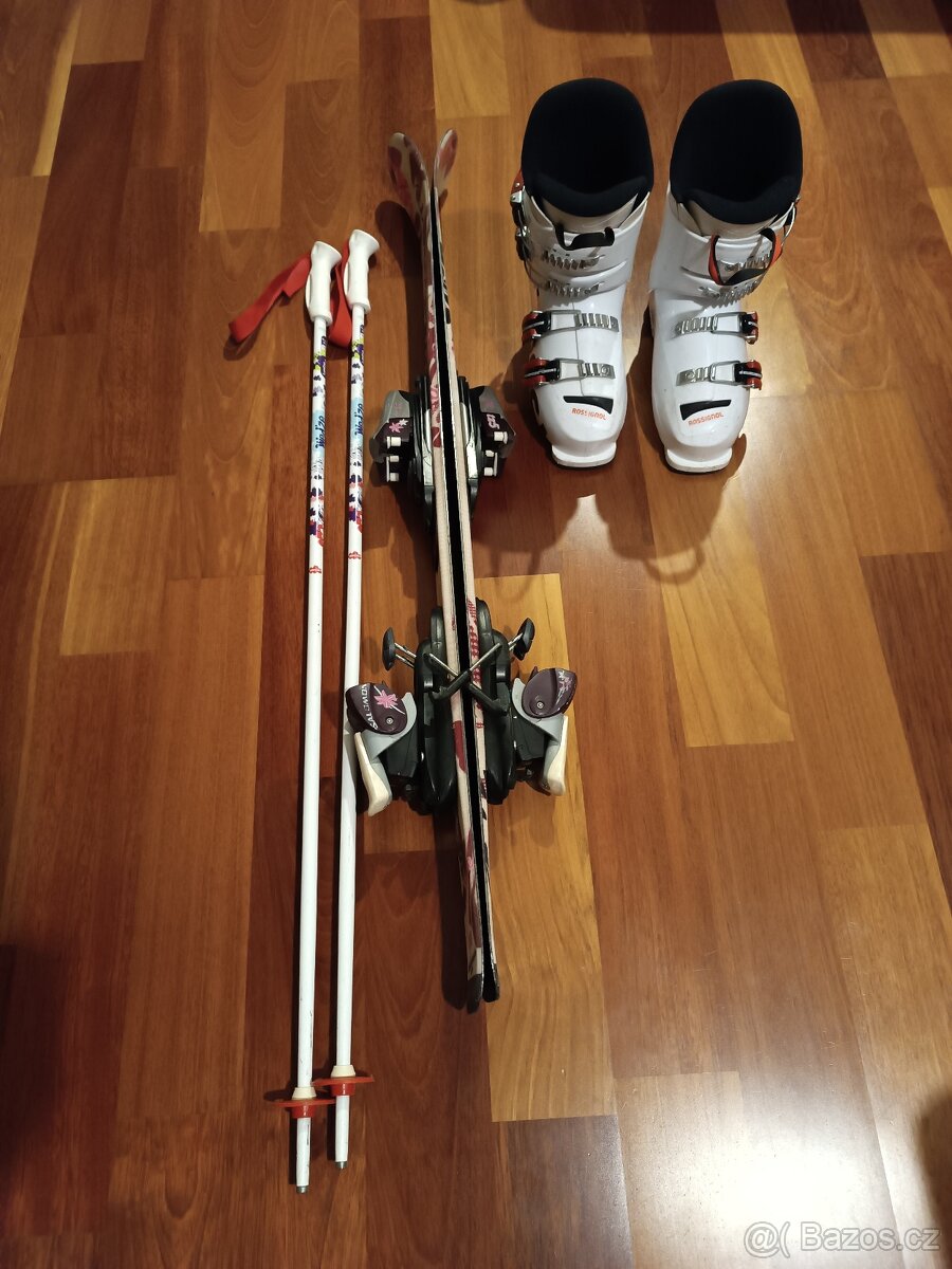 Prodám DĚTSKÝ set - Lyže + hůlky + boty - 9
