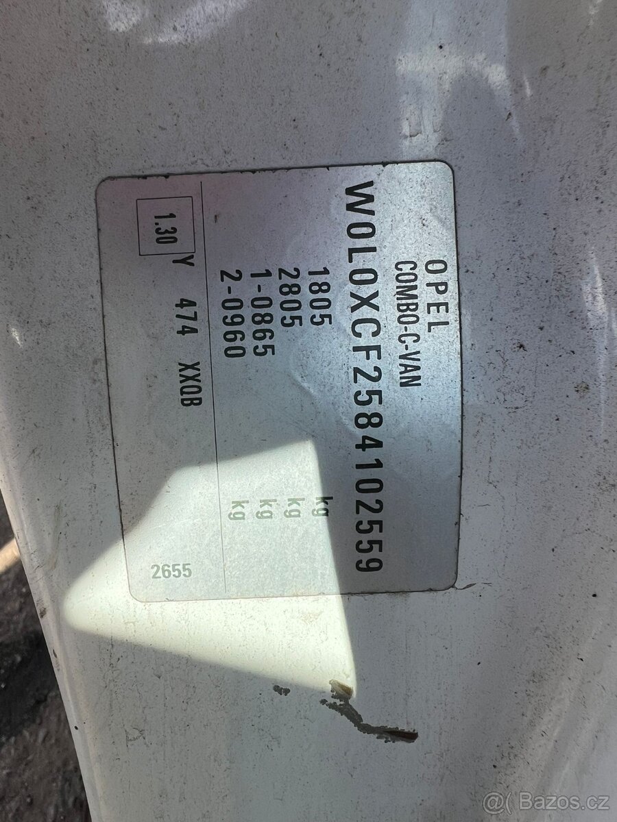 Opel Combo 1.3CDTI 16V COMBO-C-VAN nepojízdný - 9