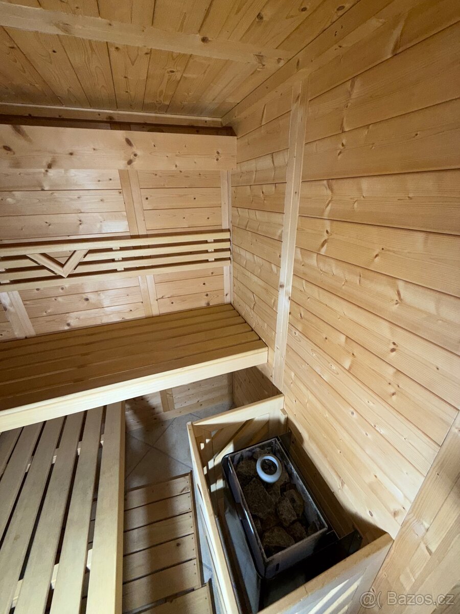 Finská sauna masiv 38mm rozměr 200x200x205v - 9