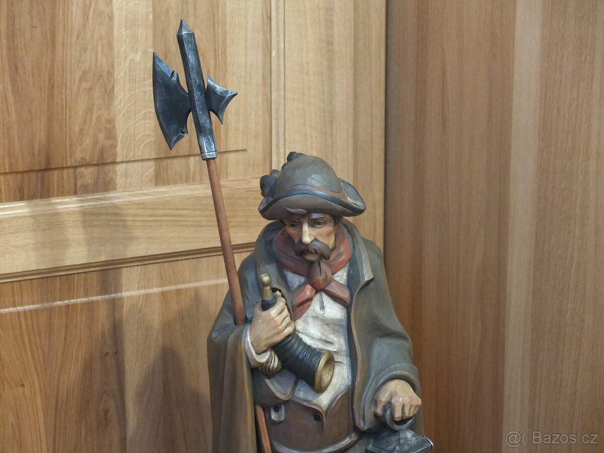 Velká Socha ponocný-- krásný Top kus - 9