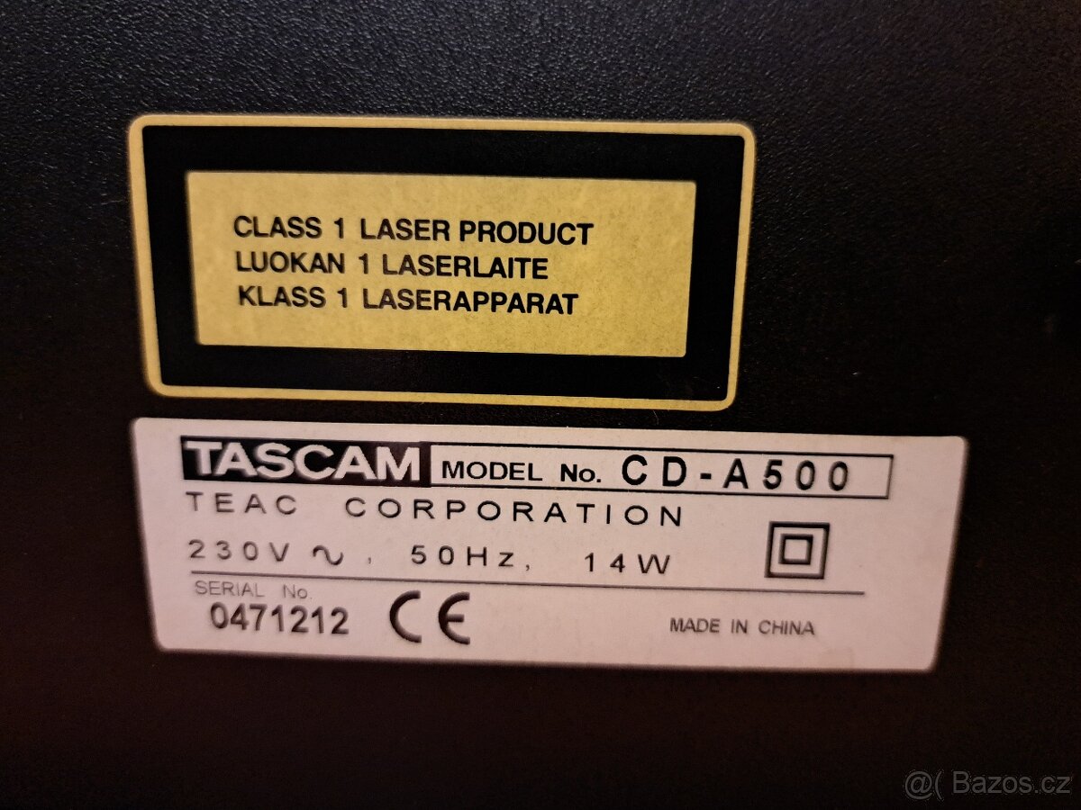 TASCAM CD-A500 (CD přehrávač a kazetový magnetofon) - 9