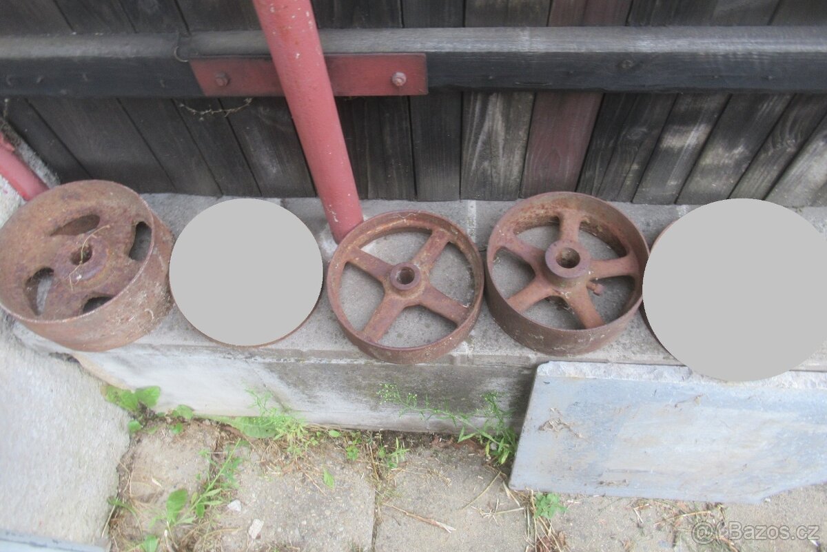 Transmise řemenice, stabilní motor, lis malý - 9